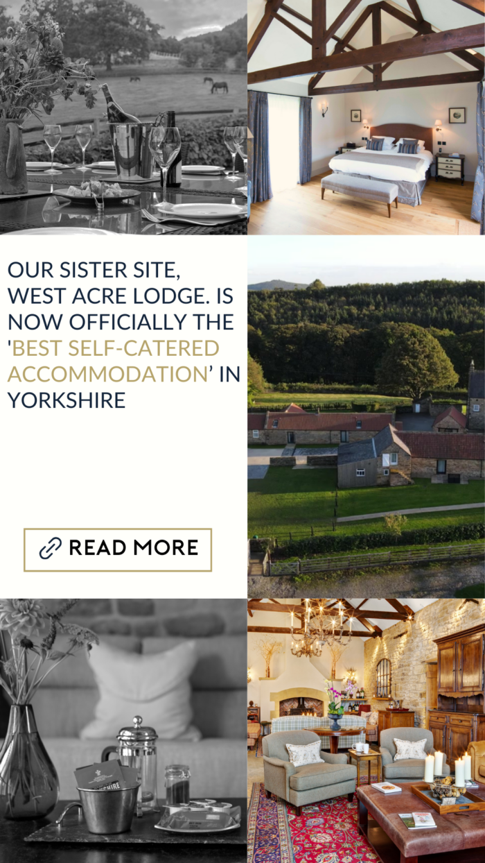 Our sister site, west acre lodge. is now officially the 'Best Self-Catered Accommodation’ in Yorkshire.